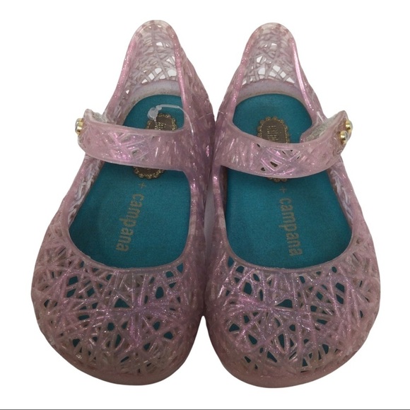 Mini Melissa HTF Clear Pink Campana Shoe - Picture 1 of 6
